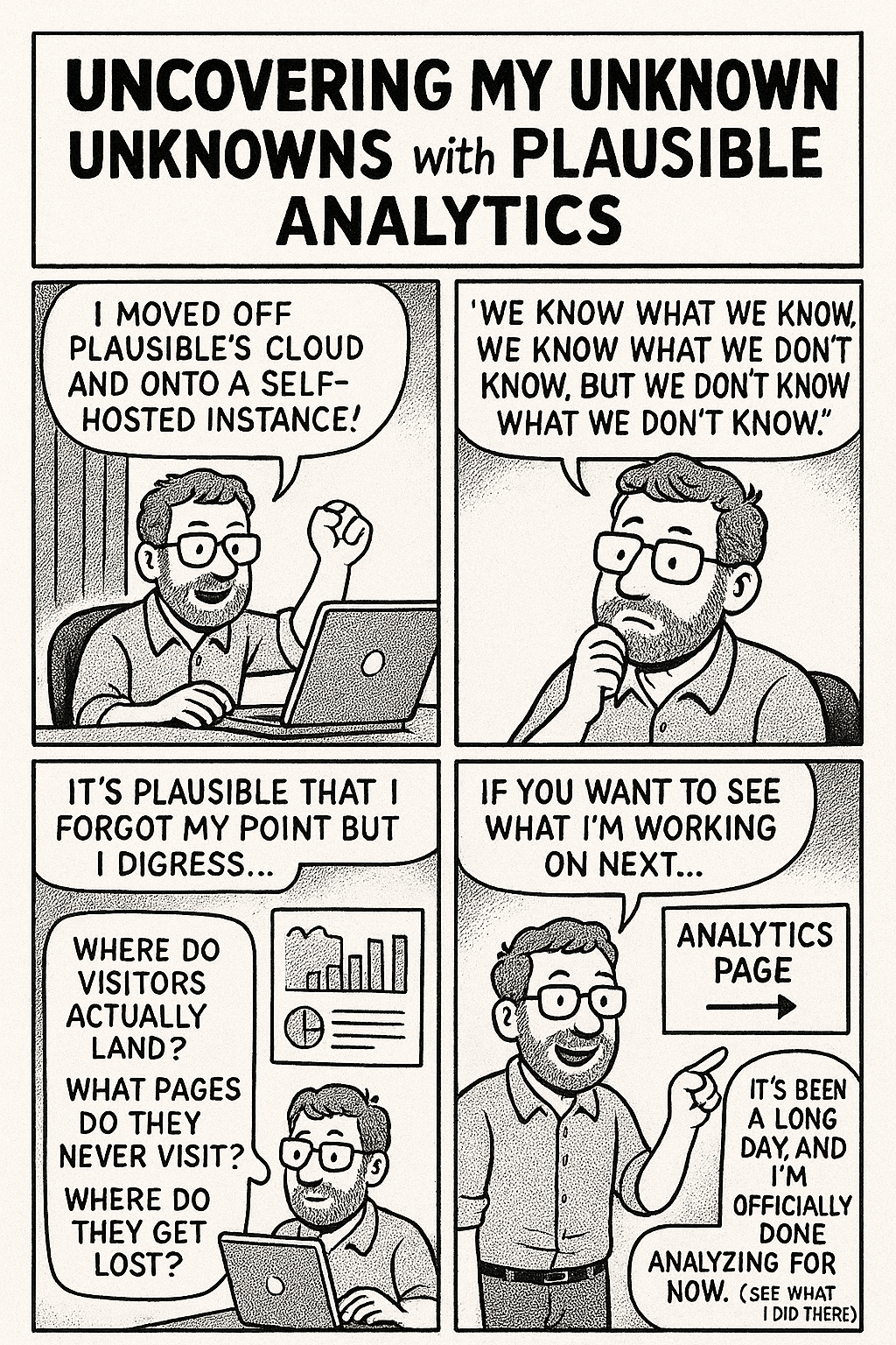 Uncovering My Unknown Unknowns with Plausible Analytics